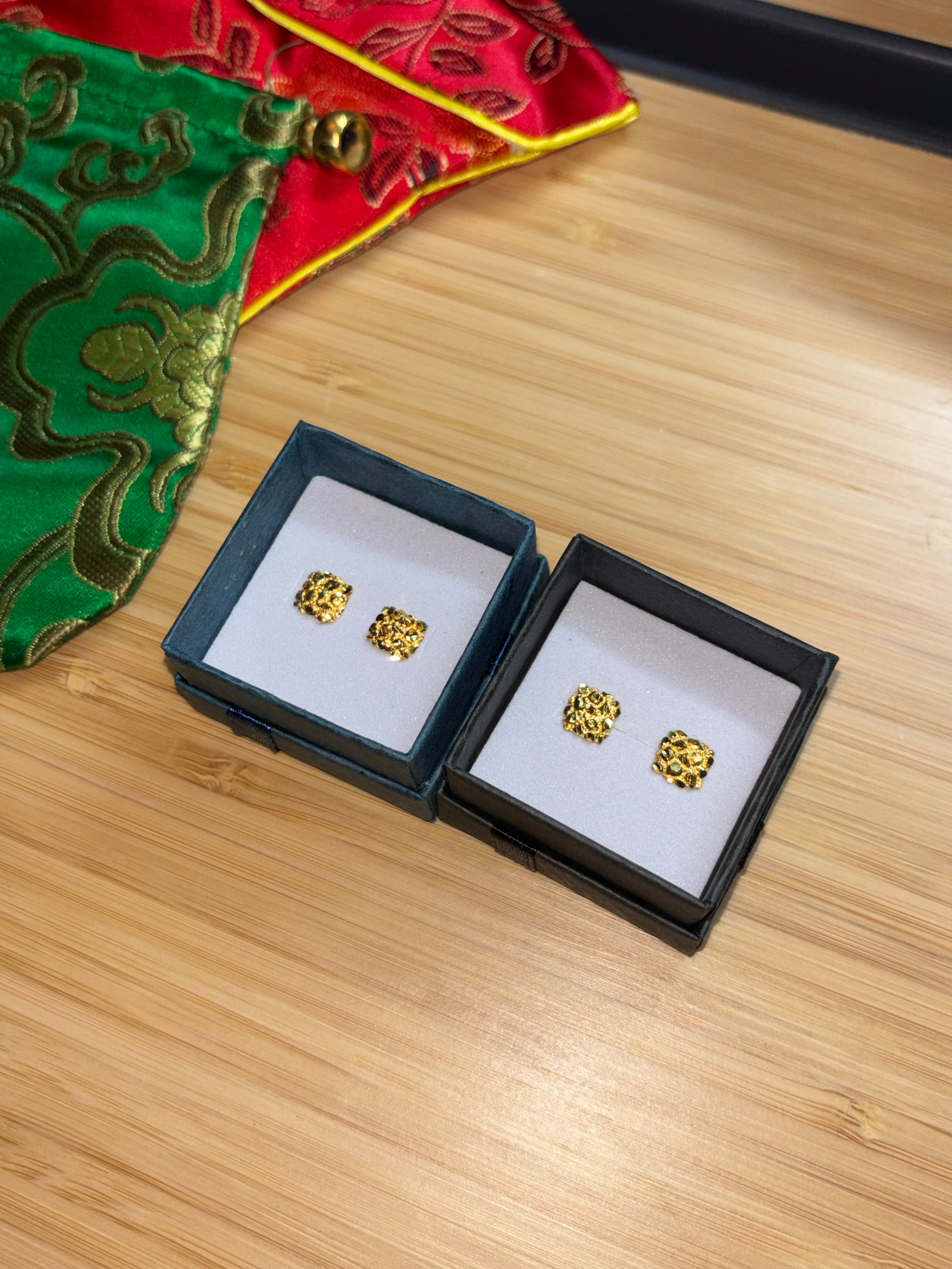 Square Nugget Earrings XS