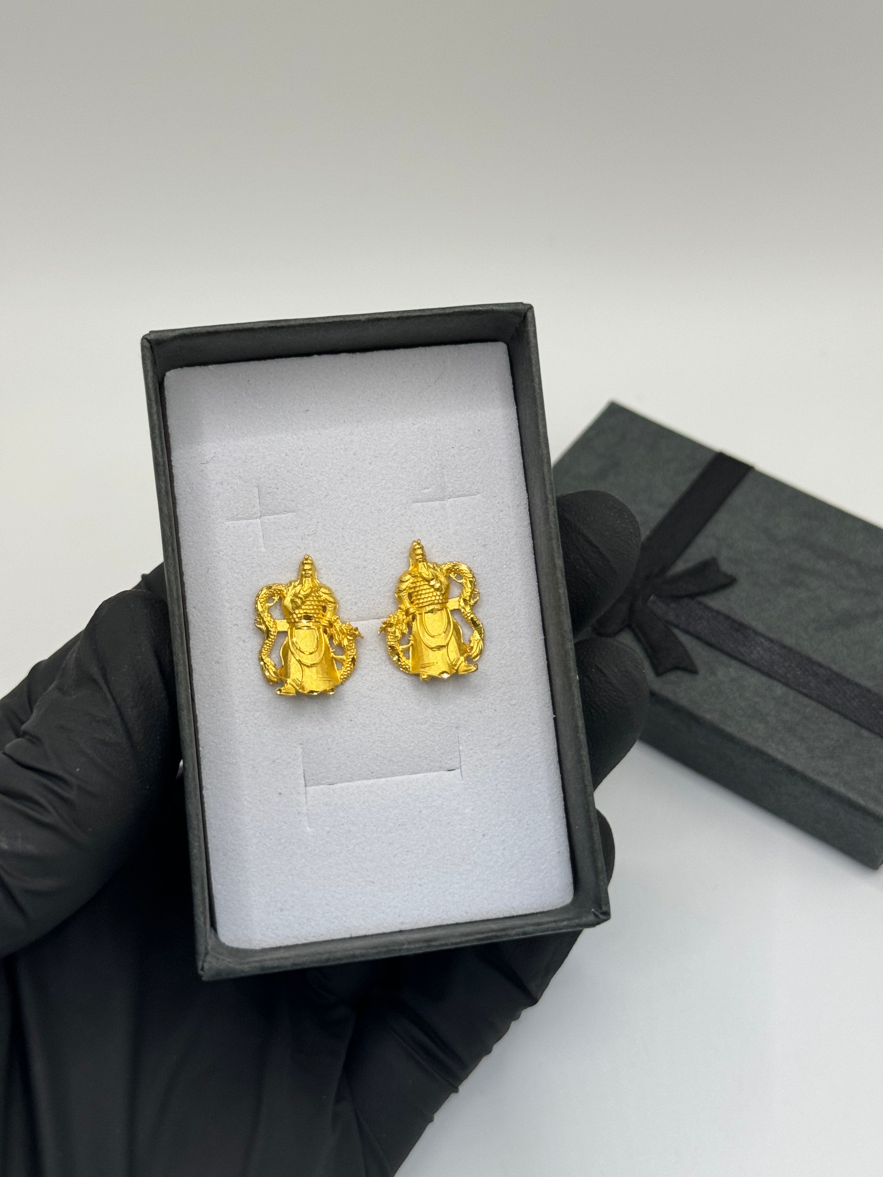 Guan Yu Earrings - Meilingbling24k Jewelry #