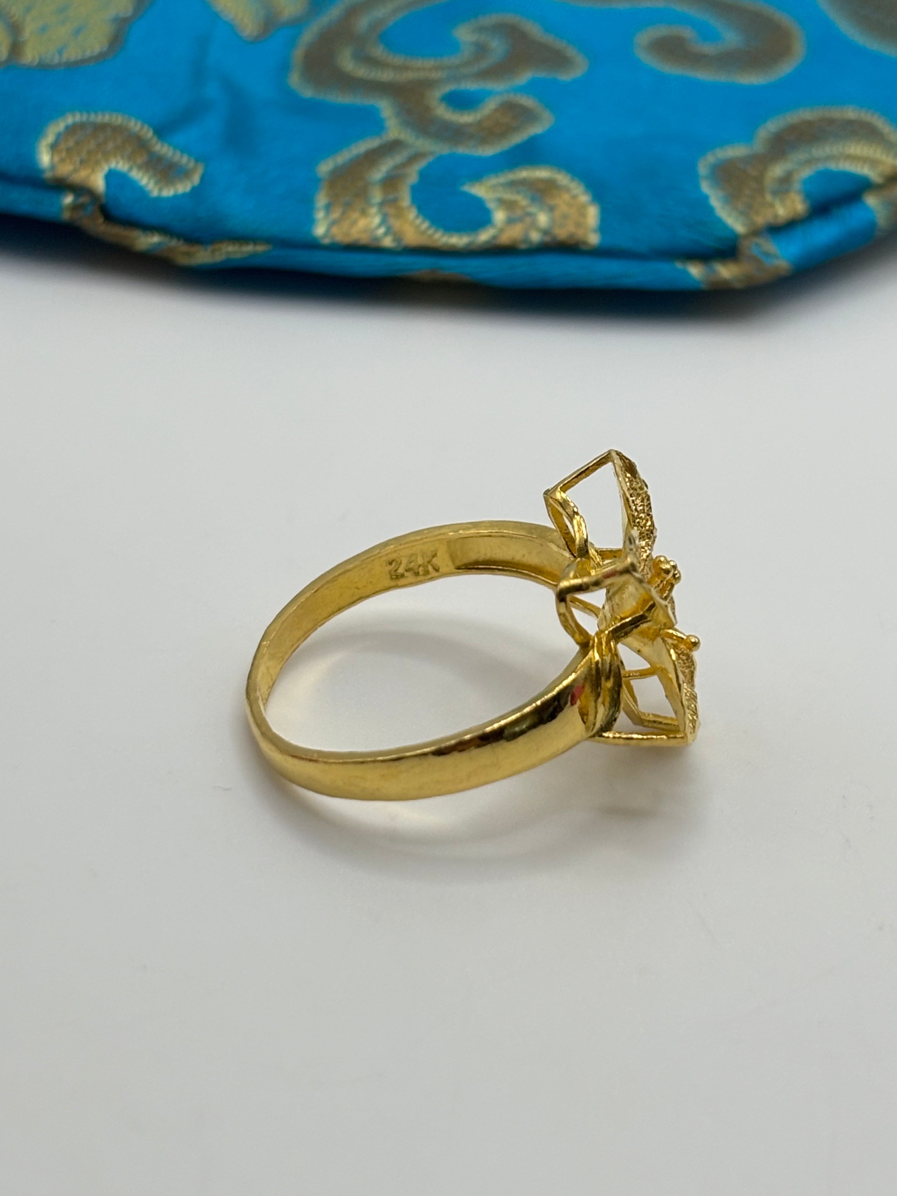 24k Lily Ring