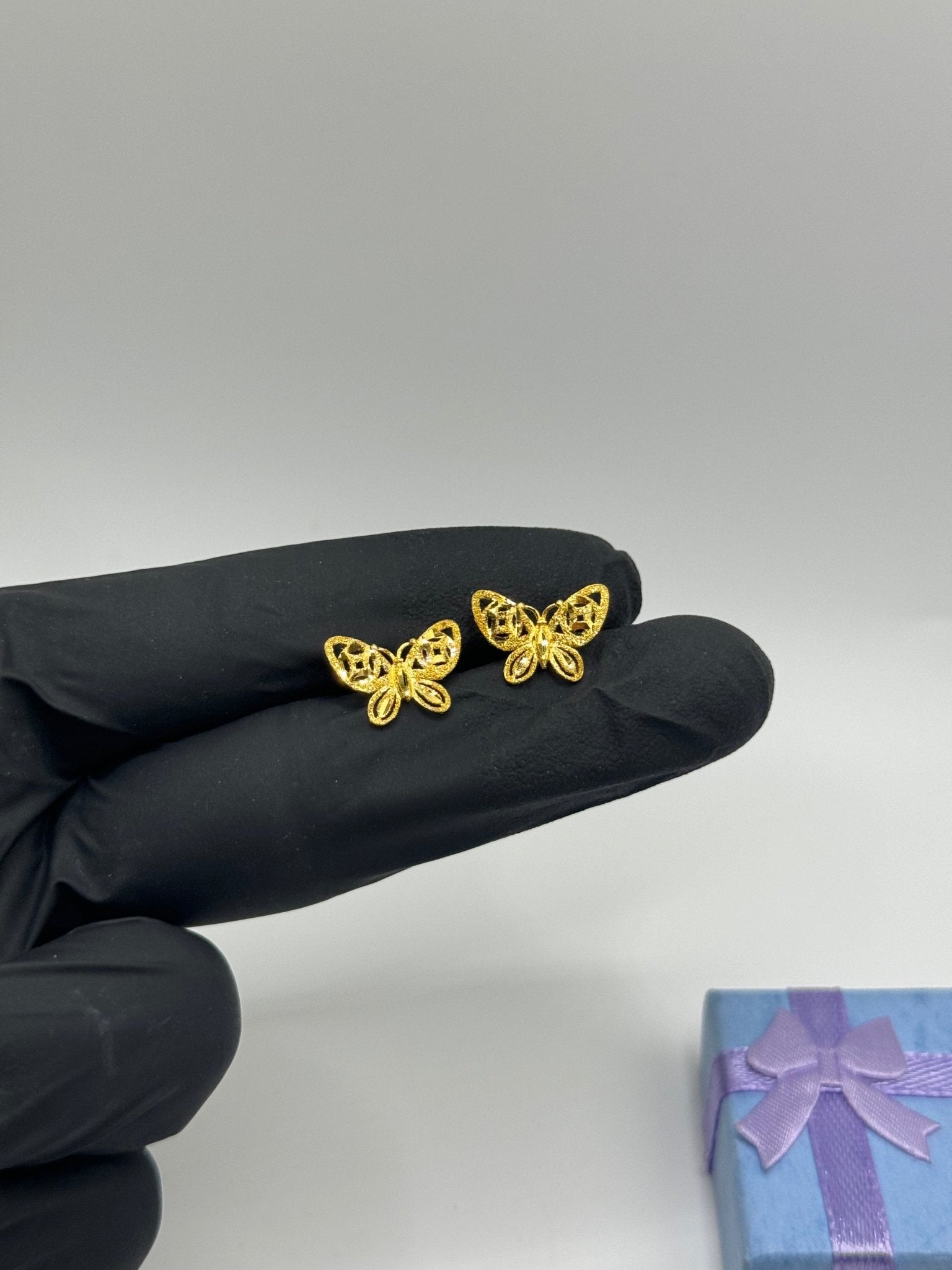 Pure 24k 999 Butterfly Earrings - Meilingbling24k Jewelry