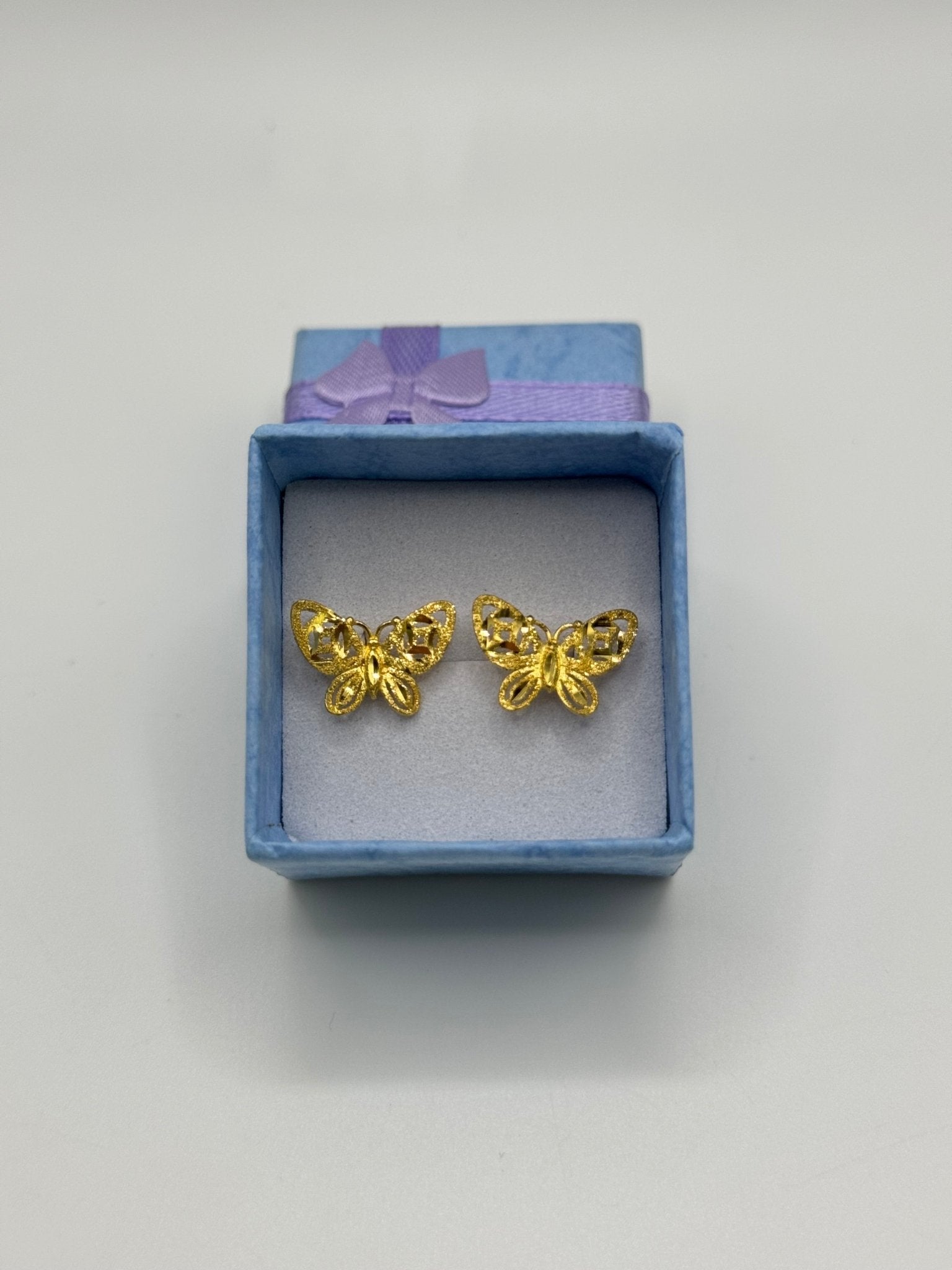 Pure 24k 999 Butterfly Earrings - Meilingbling24k Jewelry