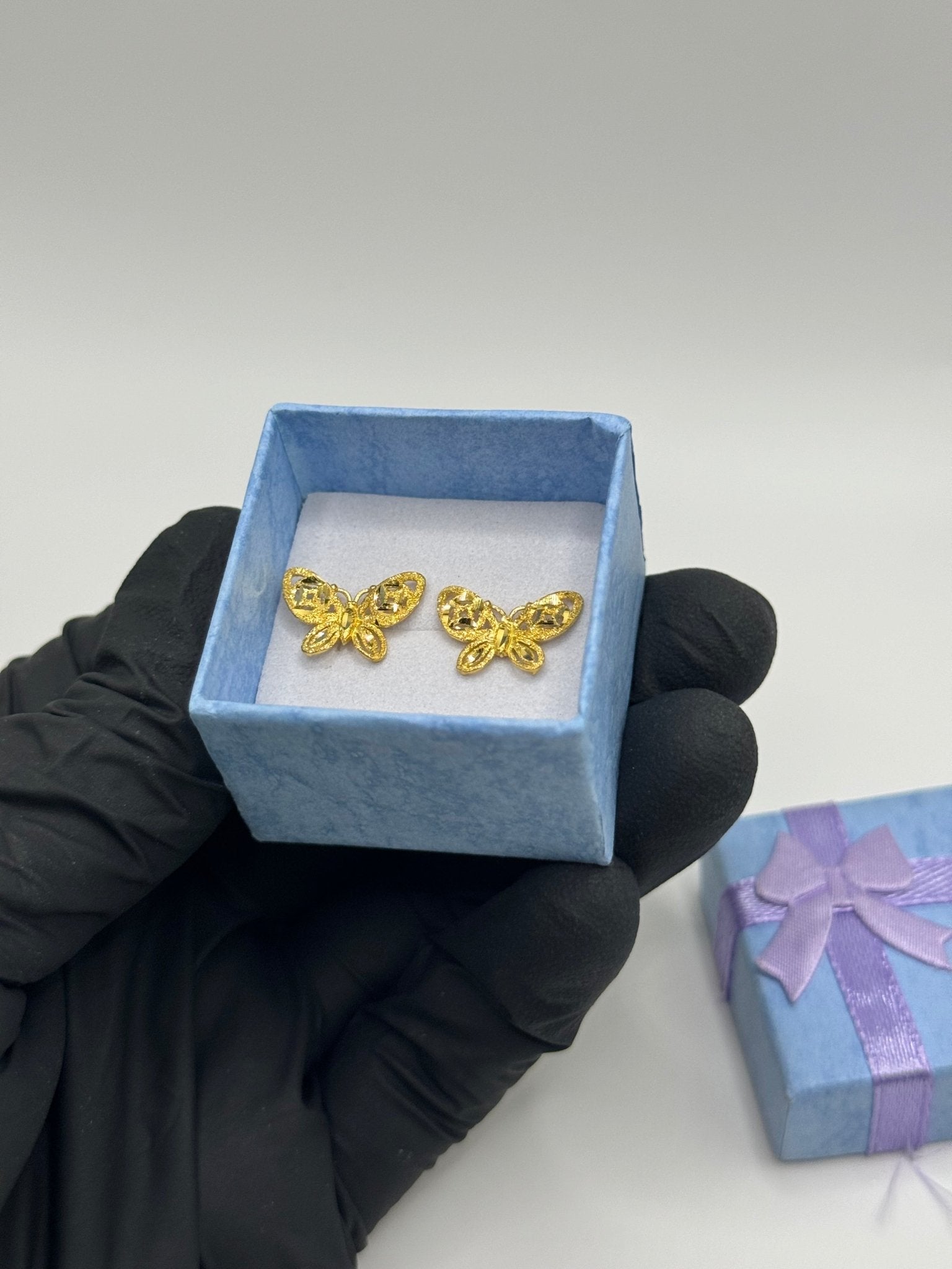 Pure 24k 999 Butterfly Earrings - Meilingbling24k Jewelry