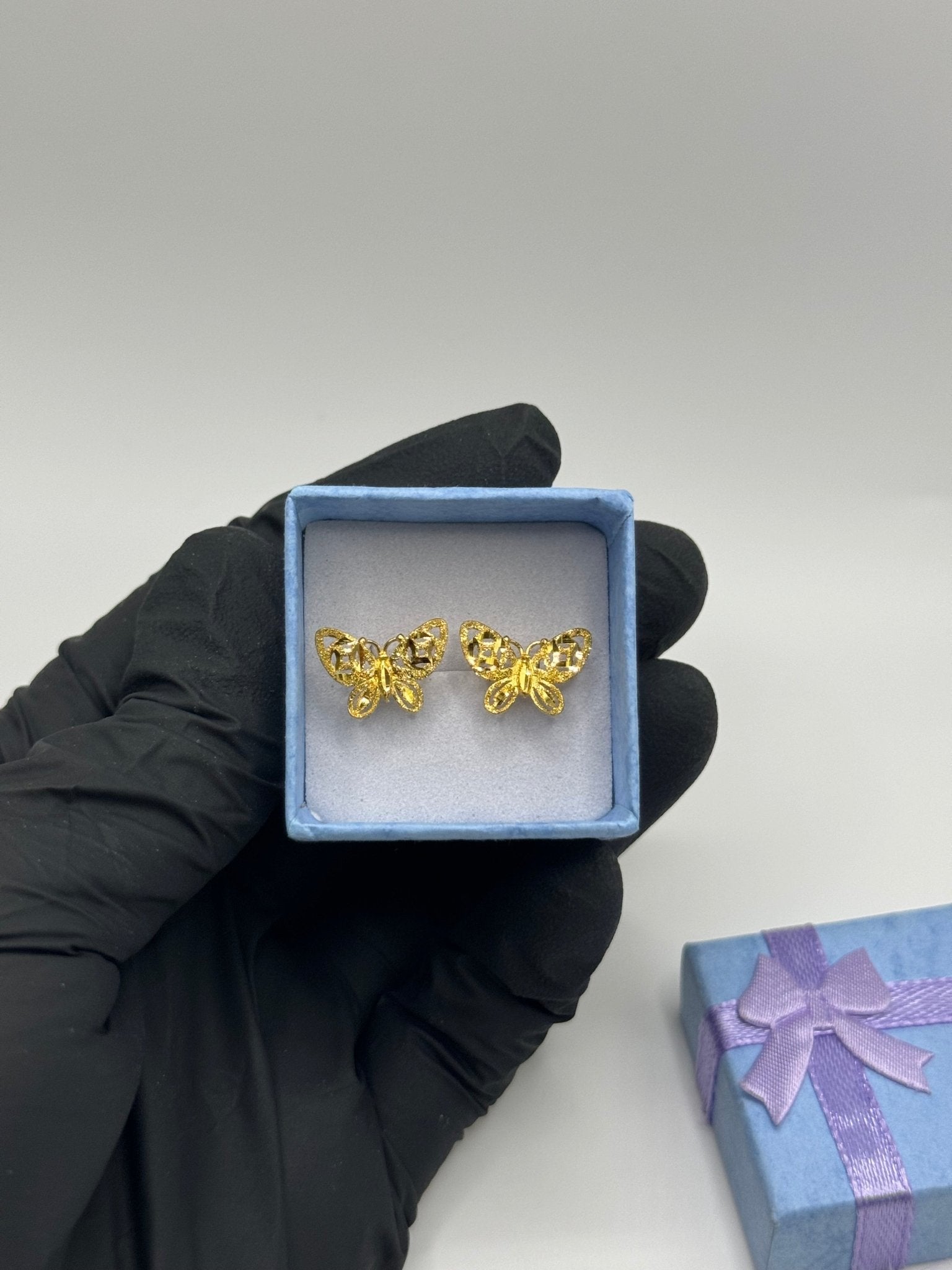 Pure 24k 999 Butterfly Earrings - Meilingbling24k Jewelry