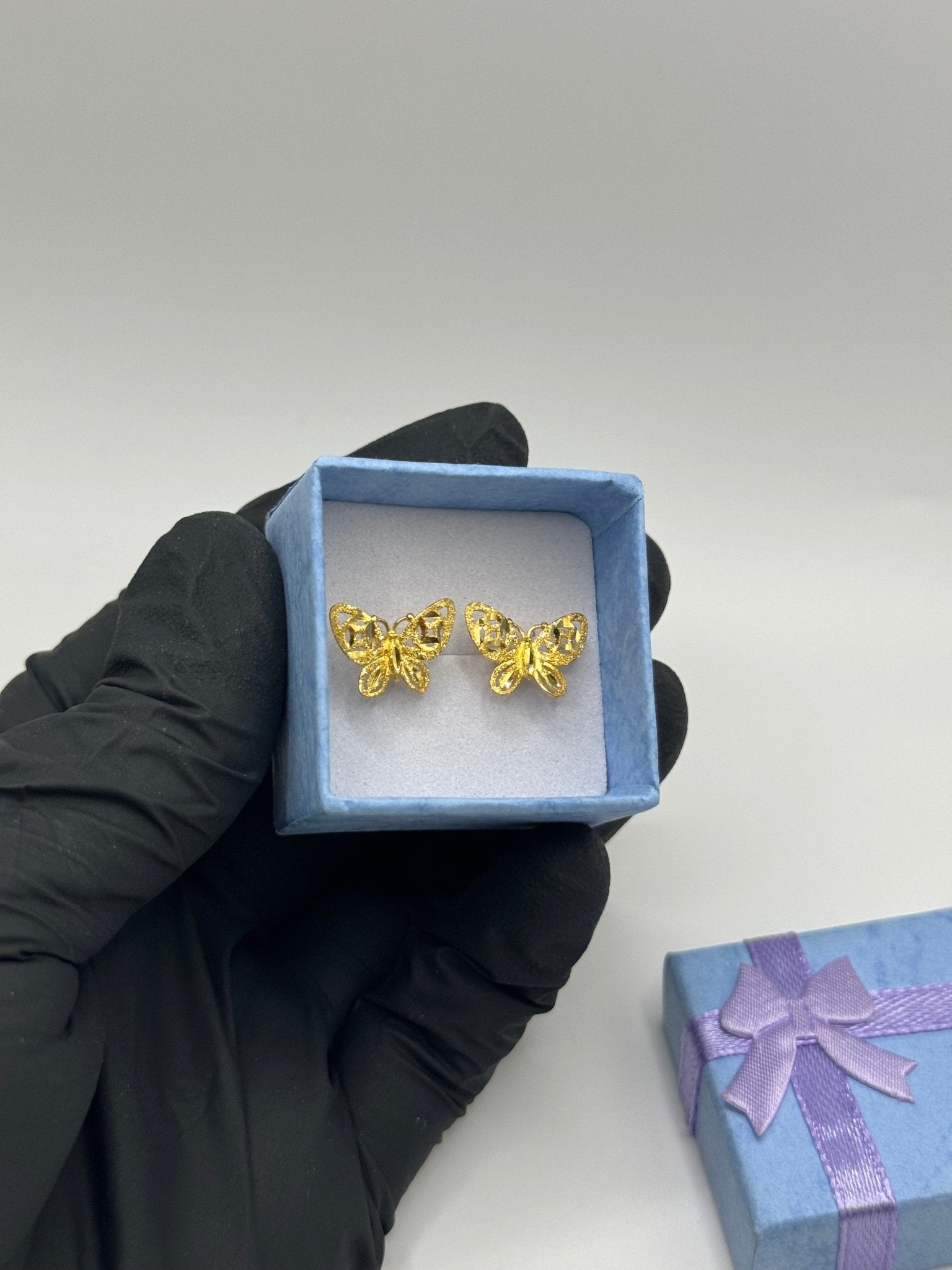 Pure 24k 999 Butterfly Earrings - Meilingbling24k Jewelry