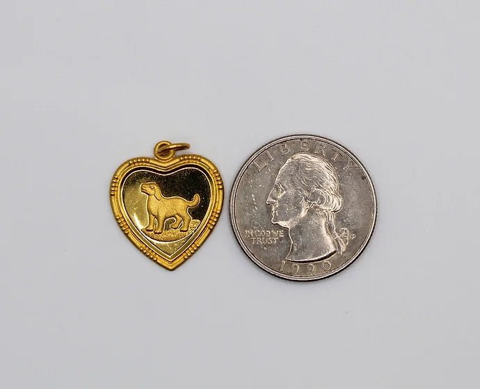 Pure 24k 999 Dog Charm Pendant - Meilingbling24k Jewelry