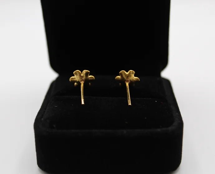 Pure 24k 999 Flower Earrings - Meilingbling24k Jewelry