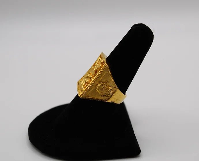 Pure 24k 999 Gold Dragon Ring - Meilingbling24k Jewelry