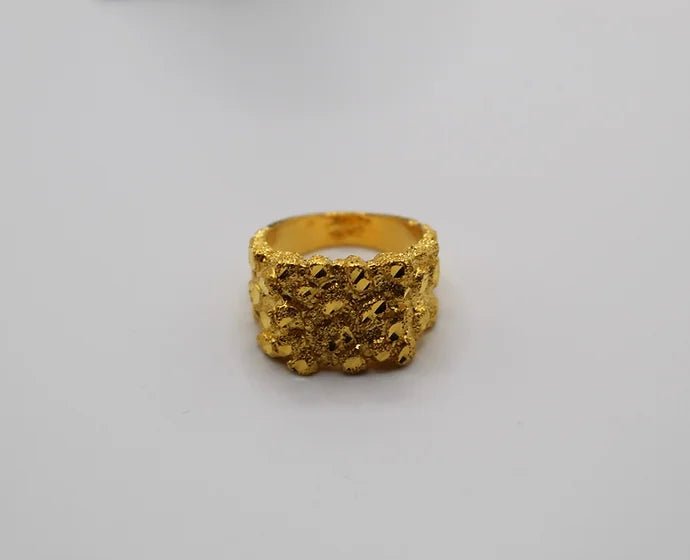 Pure 24k 999 Gold Nugget Ring - Meilingbling24k Jewelry