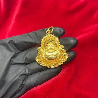 Pure 24k 999 Laughing Buddha Pendant - Meilingbling24k Jewelry