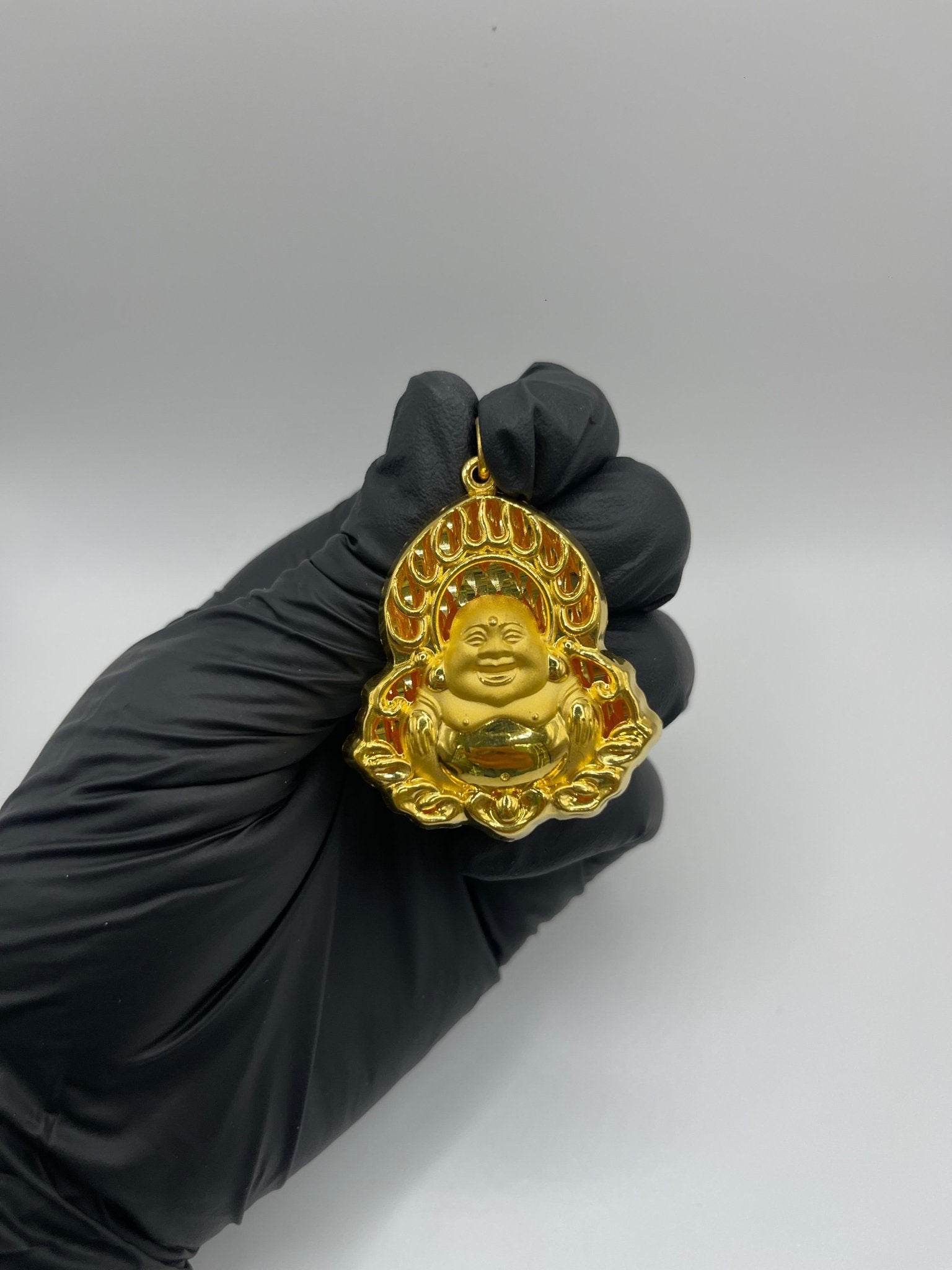 Pure 24k 999 Laughing Buddha Pendant - Meilingbling24k Jewelry