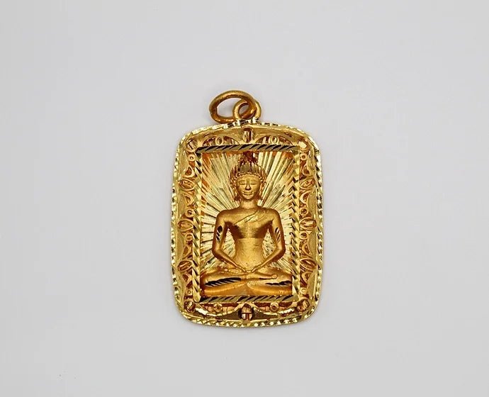 Pure 24k 999 Sitting Buddha Pendant - Meilingbling24k Jewelry