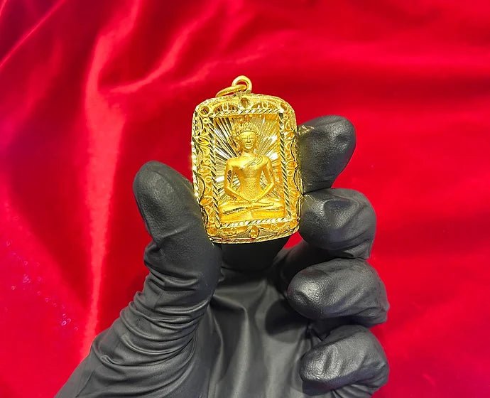 Pure 24k 999 Sitting Buddha Pendant - Meilingbling24k Jewelry