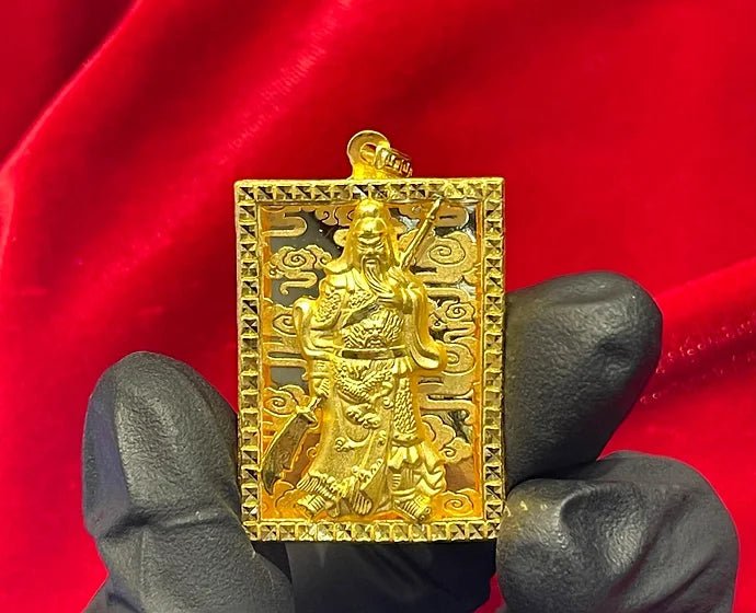 Pure 24k 999 Warrior Guan Gong Pendant - Meilingbling24k Jewelry